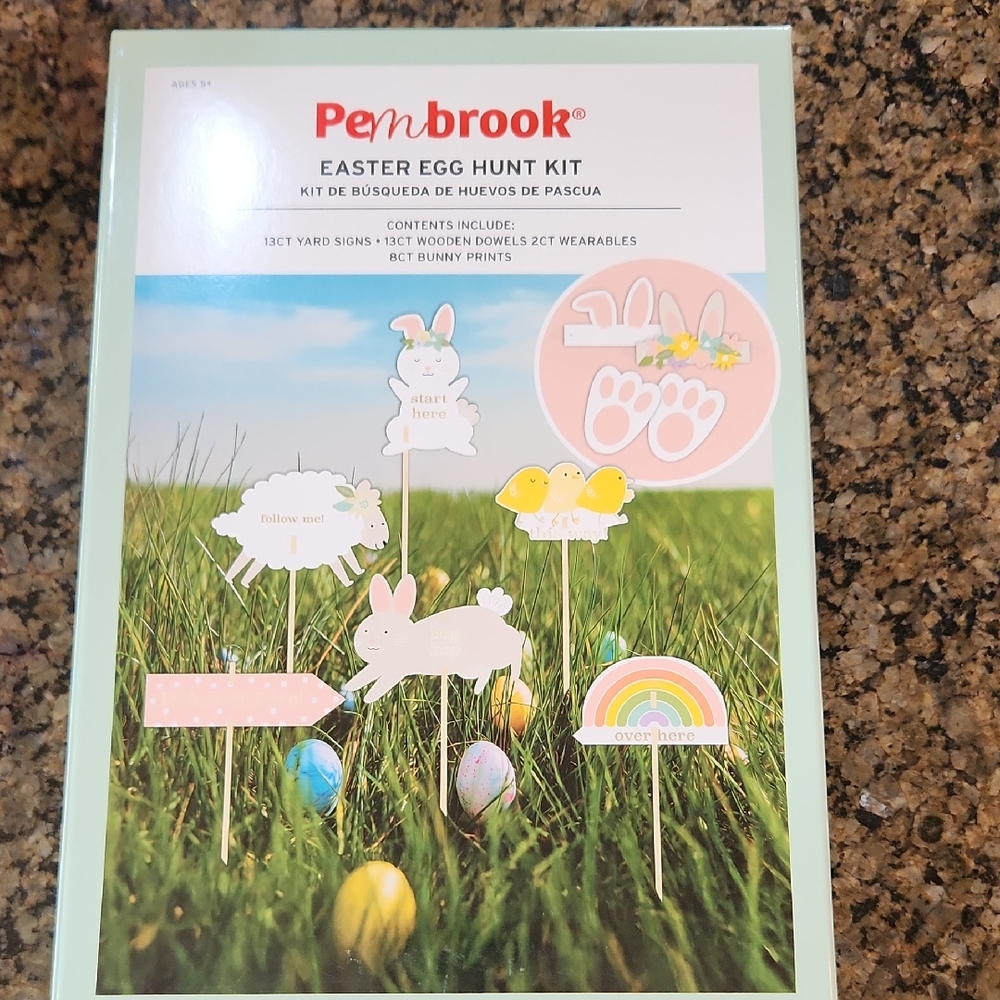 Pembrook Pastel Easter Egg Hunt Kit - Pink/Green